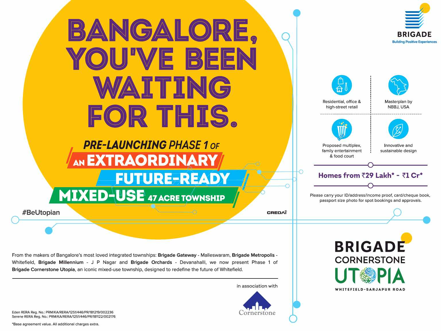 Pre-launching phase 1 at Brigade Utopia in Bangalore
